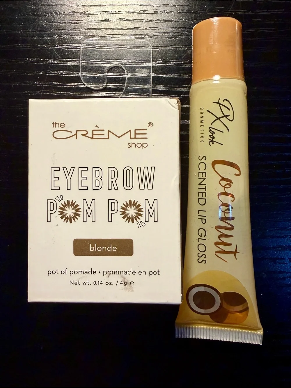 The Crème Shop Blonde Brow Pomade & Coconut Lip Gloss Set NIB 🌸